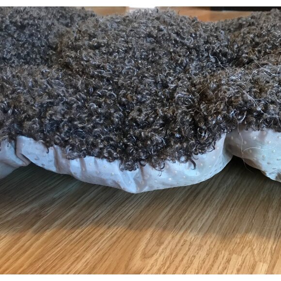 Gray Shag Like Cushion 20"x16" Rectangle Fluffy Accent Pillow - Picture 3 of 6